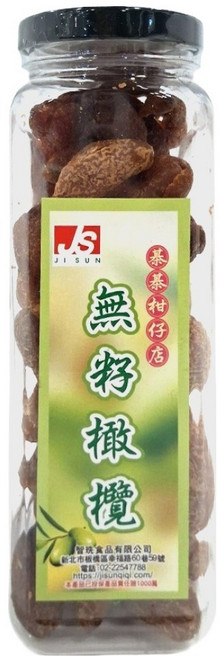 JI SUN 智珗食品 無籽橄欖, 300g, 1罐