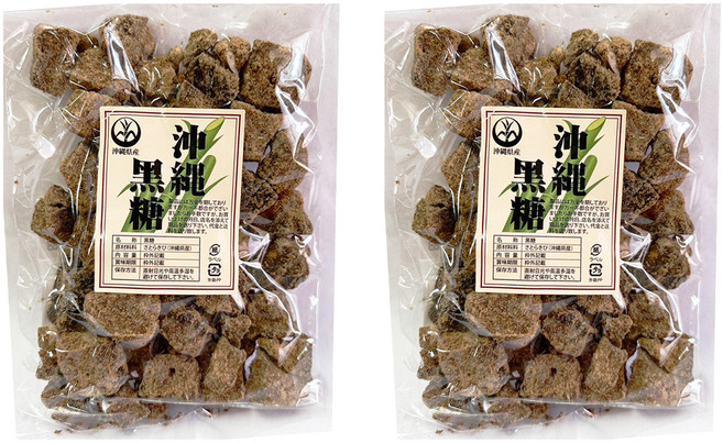 沖繩黑糖 金城黑糖 窯燒黑糖 沖繩縣產, 450g, 2包