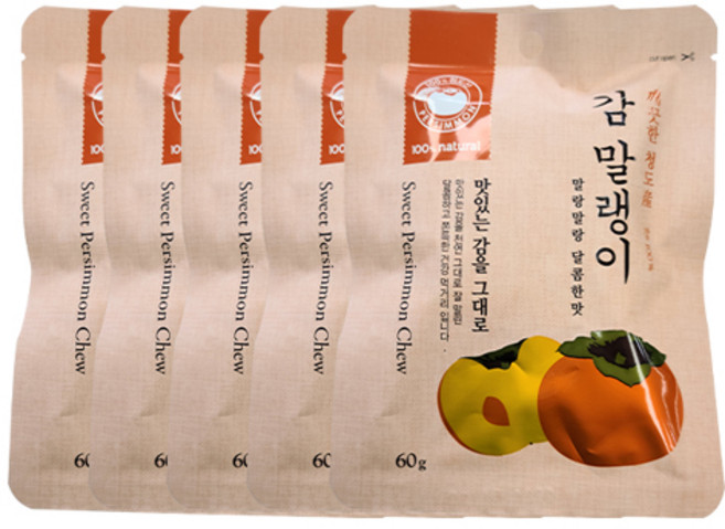 한울푸드 감 말랭이, 60g, 5개입