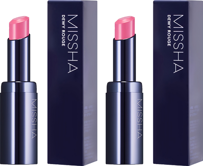 미샤 듀이 루즈 립스틱, 2개, PK02 로즈제라늄