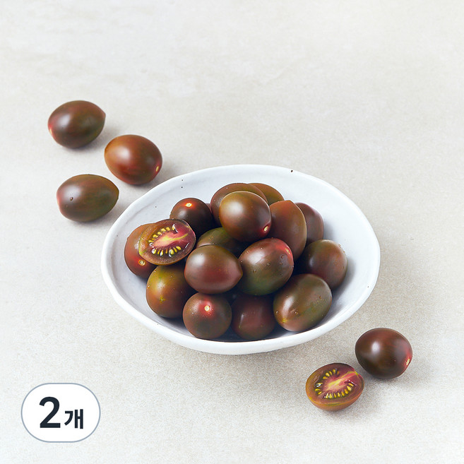 스윗마토 스테비아 망고향 블랙대추방울토마토, 450g, 2개