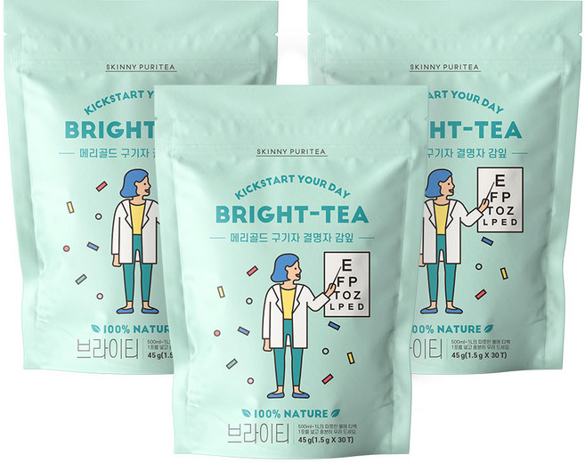 스키니퓨리티 브라이티 차, 30개입, 3개, 1.5g