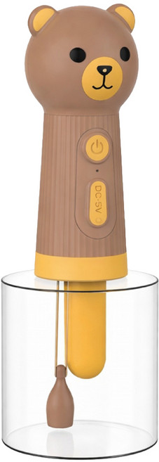 SkyLife 電動IPX7起泡機 小熊款, 咖啡色, 1個
