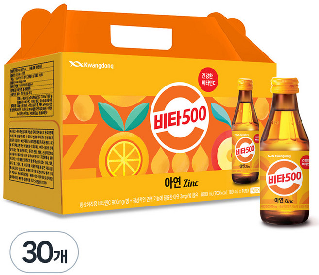 비타500 아연, 180ml, 30개