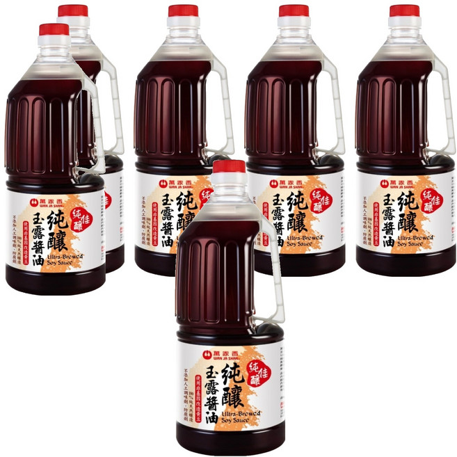 萬家香 純佳釀玉露醬油, 6個, 1.5L