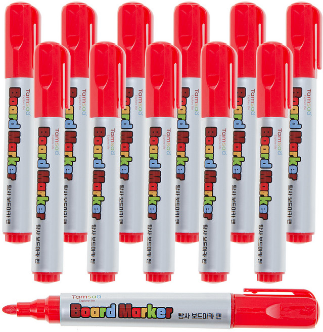 탐사 보드마카 펜, 레드, 12개