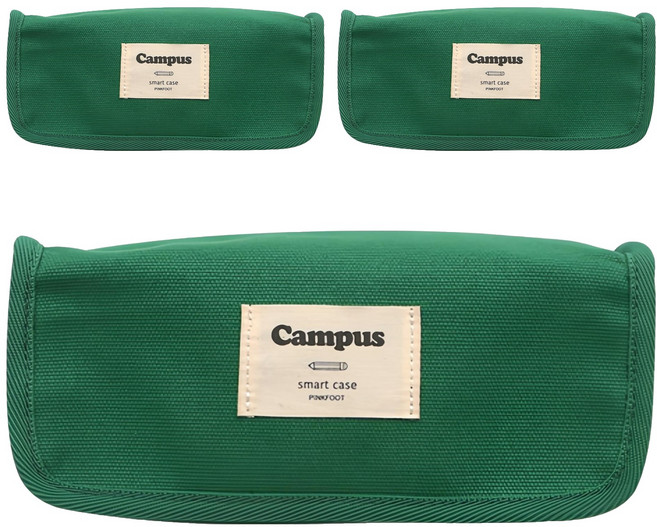 PINKFOOT 9500 Campus 收納包 鉛筆盒, 綠色, 3個
