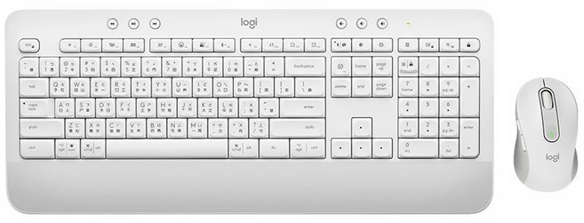 Logitech 羅技 MK650 無線鍵盤滑鼠組 珍珠白 人體工學設計 辦公家用, 1個