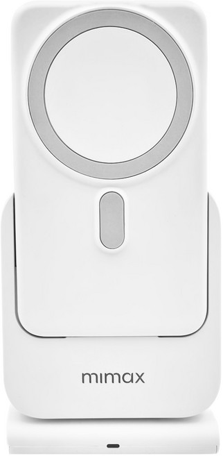 mimax 米覓 三合一無線磁吸充電器, 白色, 1個