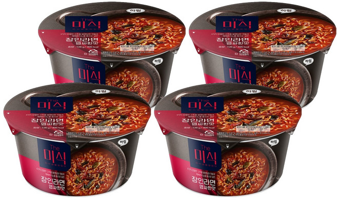 더미식 장인라면 맵싸한맛 컵라면 126g, 4개