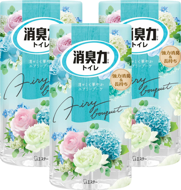 ST 雞仔牌 消臭力 浴廁消臭力芳香劑 輕盈花叢香, 400ml, 3瓶