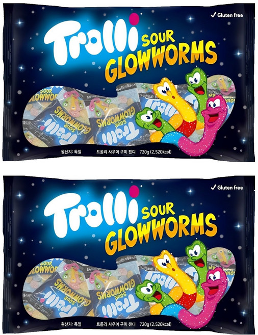 트롤리 사우어 구미젤리 72개입, 720g, 2개