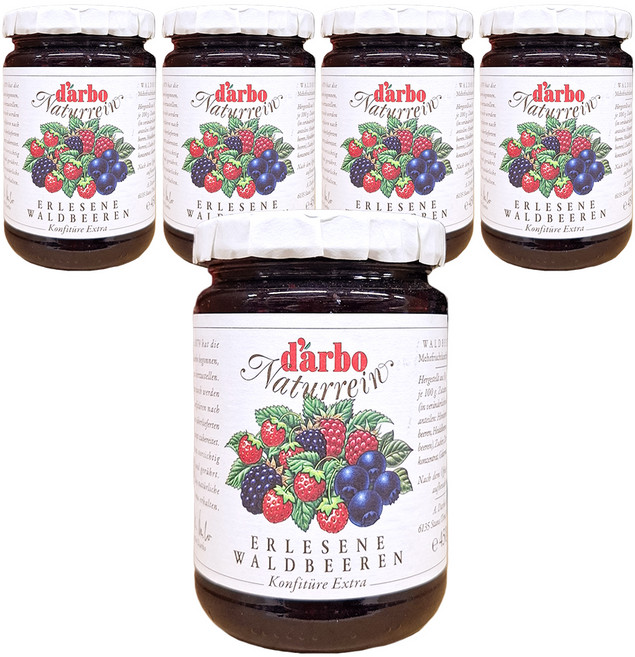 d'arbo 德寶 奧地利高品質果醬 森林莓果, 450g, 5罐