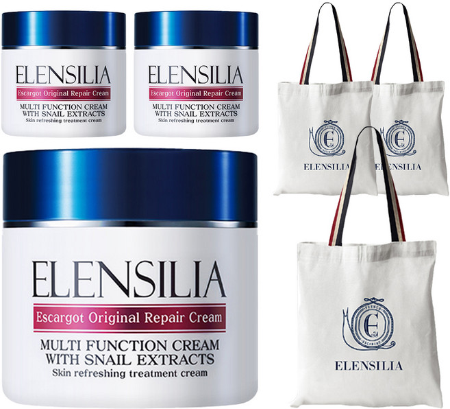 엘렌실라 대용량 오리지날 달팽이 크림 100g + 에코백 세트, 3개