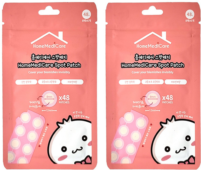 HomeMediCare 韓國隱形痘痘貼 未滅菌 8個, 6張, 2包