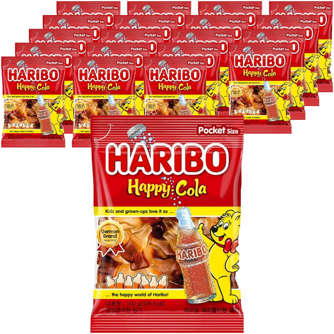 하리보 해피콜라향 젤리, 100g, 20개