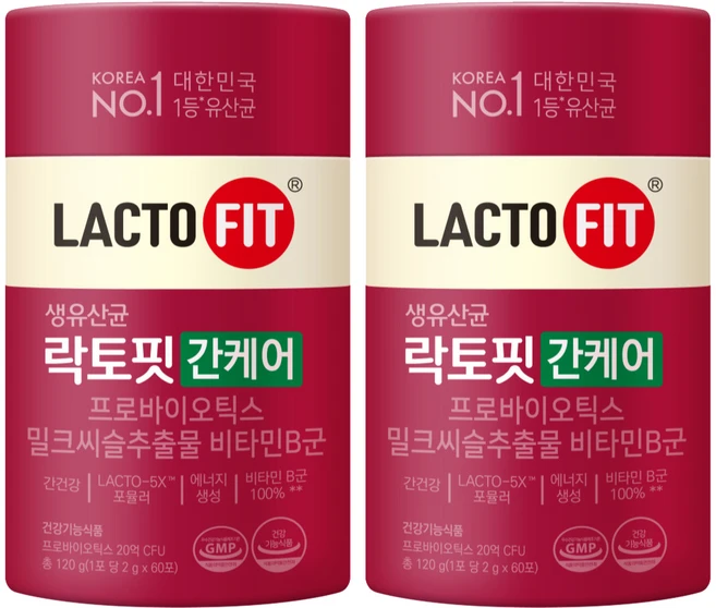 락토핏 간케어 유산균 60p, 120g, 2개 - 쿠팡