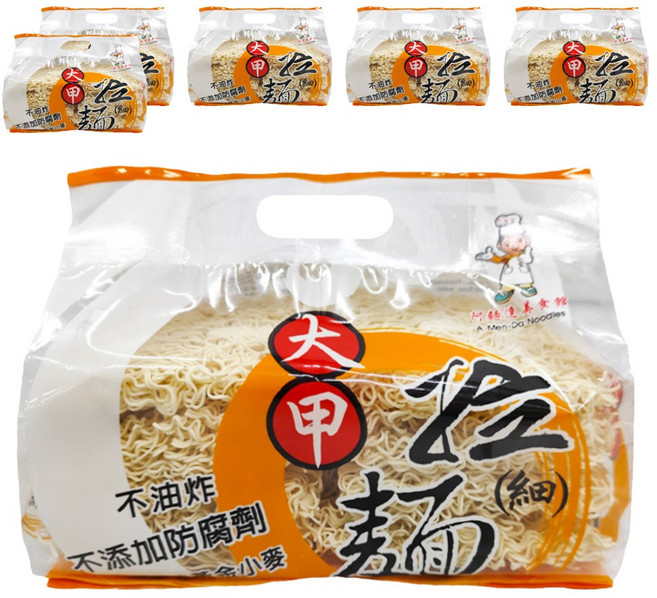 大甲佳旭 大甲手工拉麵 細麵, 600g, 6包