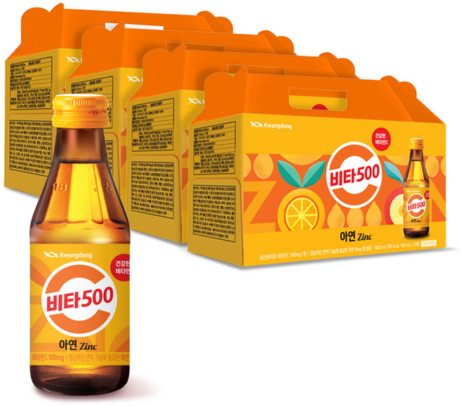 비타500 아연Zinc, 180ml, 40개