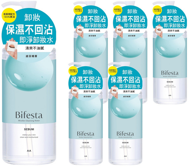 Bifesta 碧菲絲特 清爽即淨卸妝水, 400ml, 6瓶