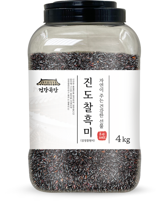 건강곡간 진도 찰흑미 검정찰현미, 4kg, 1개