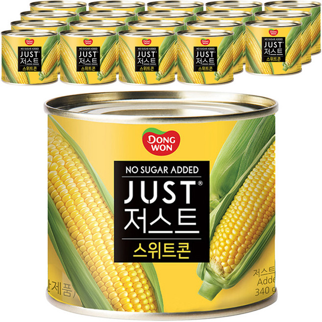 동원 저스트 노슈가 스위트콘, 340g, 20개