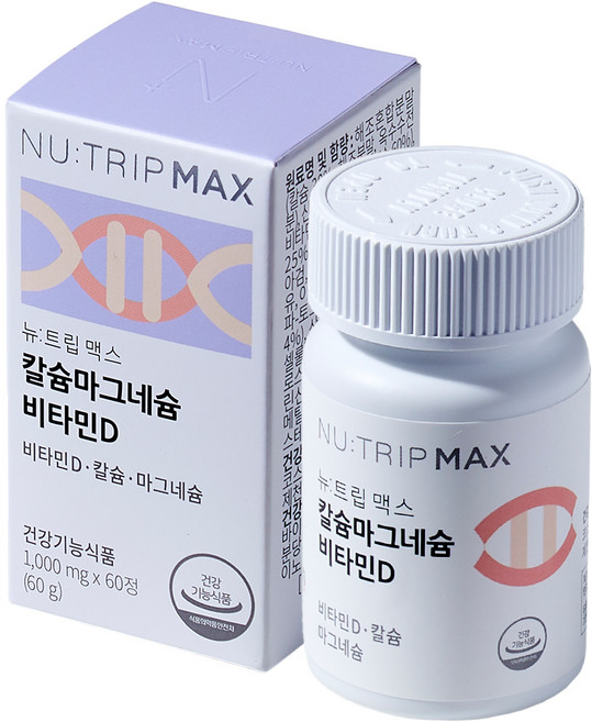 뉴트립 칼슘마그네슘 비타민D 1000 mg, 60정, 1개