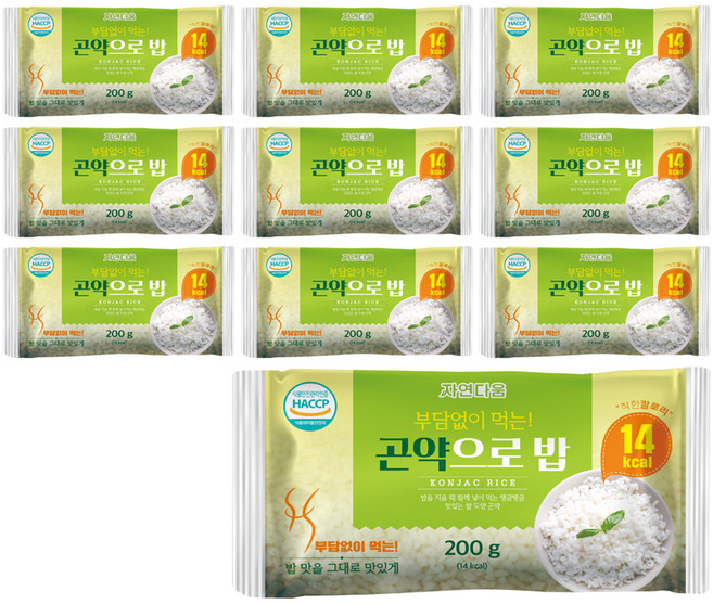 자연다움 곤약으로 밥, 200g, 10개