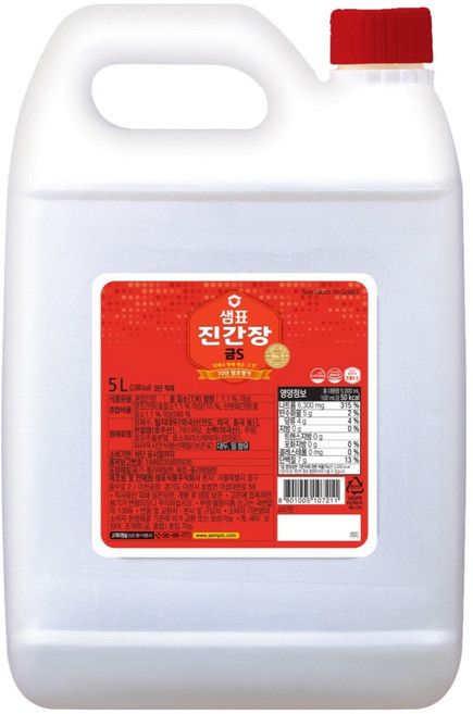 샘표 진간장 금S, 5L, 1개