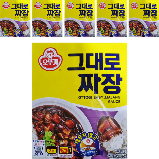 오뚜기 그대로짜장, 200g, 6개