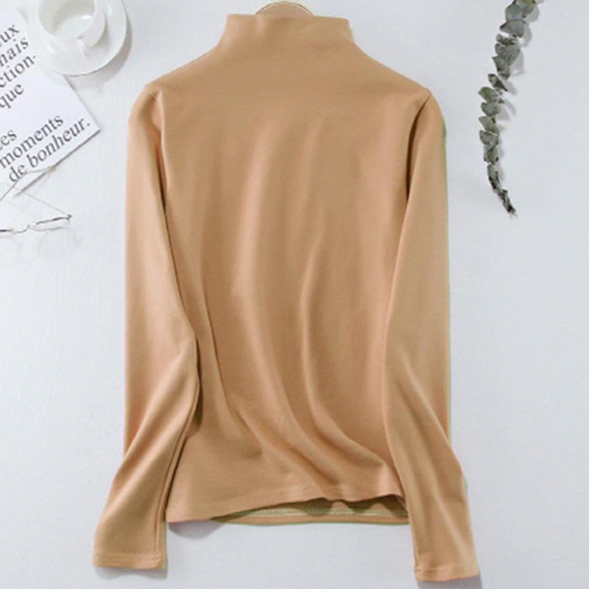 안다로미 여성용 베리떼 목폴라 긴팔티