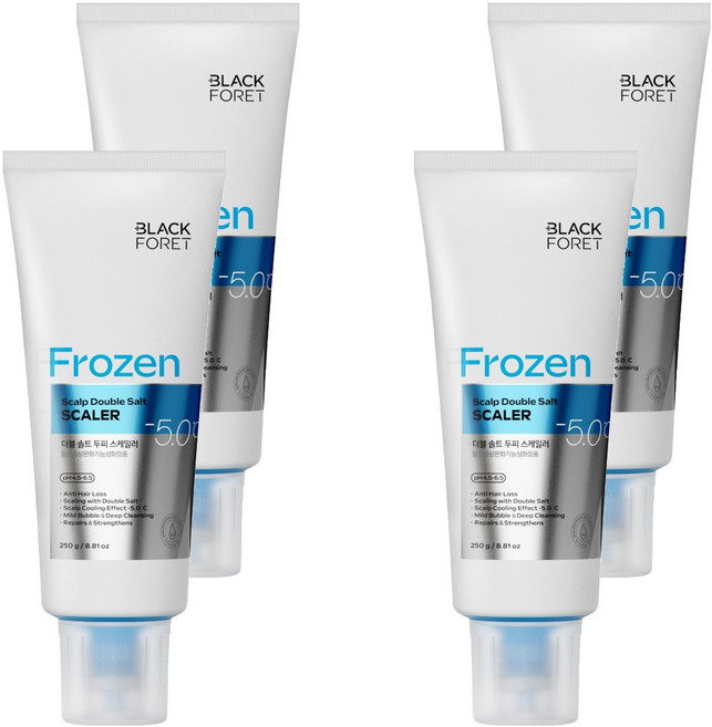 블랙포레 더블 솔트 두피 스케일러, 250g, 4개