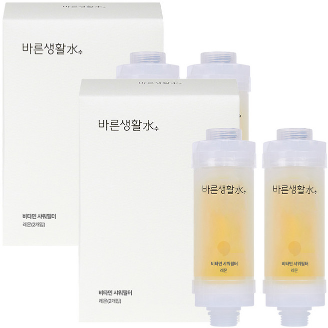 바른생활수 비타민 샤워필터, 4개, 레몬