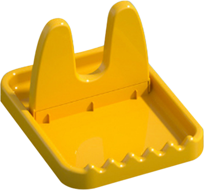 까사랩 국자 뚜껑 멀티 거치대, 옐로우, 1개