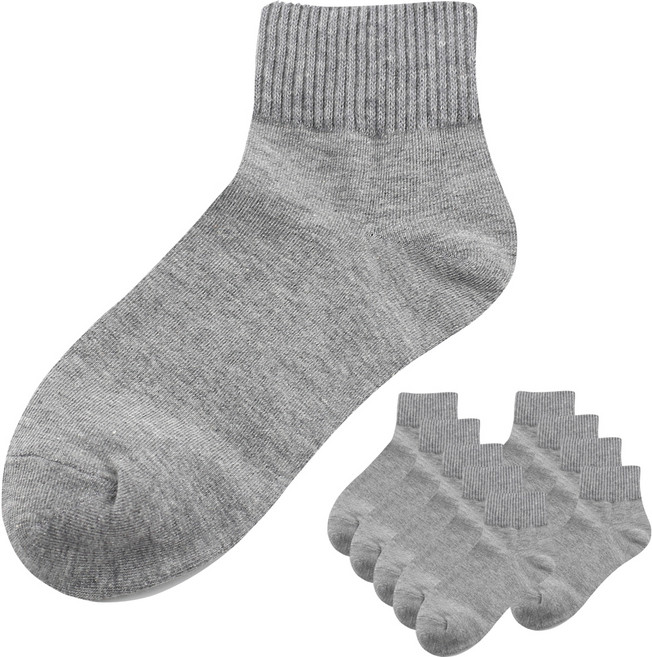 이지레그 여성용 무지 학생 양말 10p