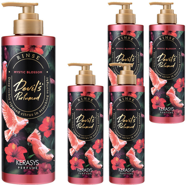 케라시스 데빌스 퍼퓸 시즌2 린스 미스틱 블라썸, 5개, 500ml