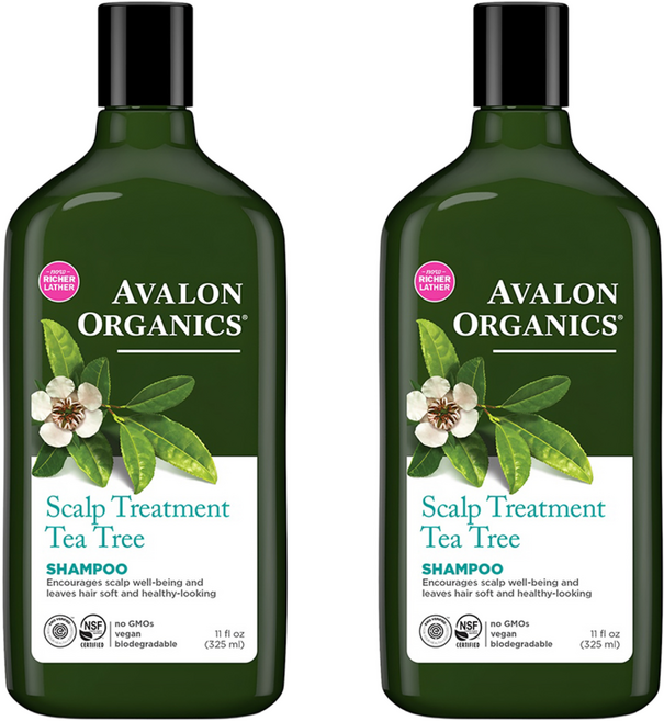 AVALON ORGANICS 頭皮調理精油洗髮精 茶樹, 2瓶, 325ml