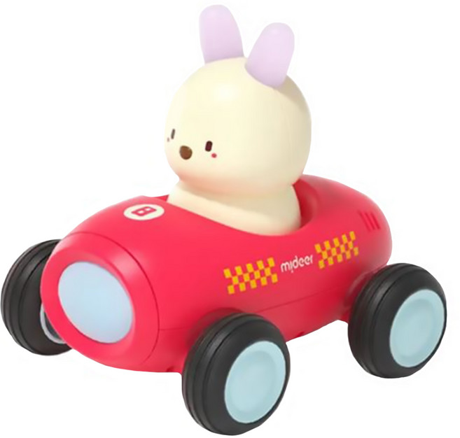 mideer 幼兒音樂慣性車 1.5歲以上, 多色 音樂車 小小兔, 1個