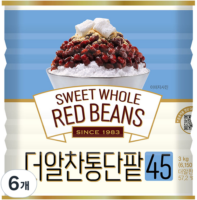 화과방 더알찬통단팥45, 3kg, 6개