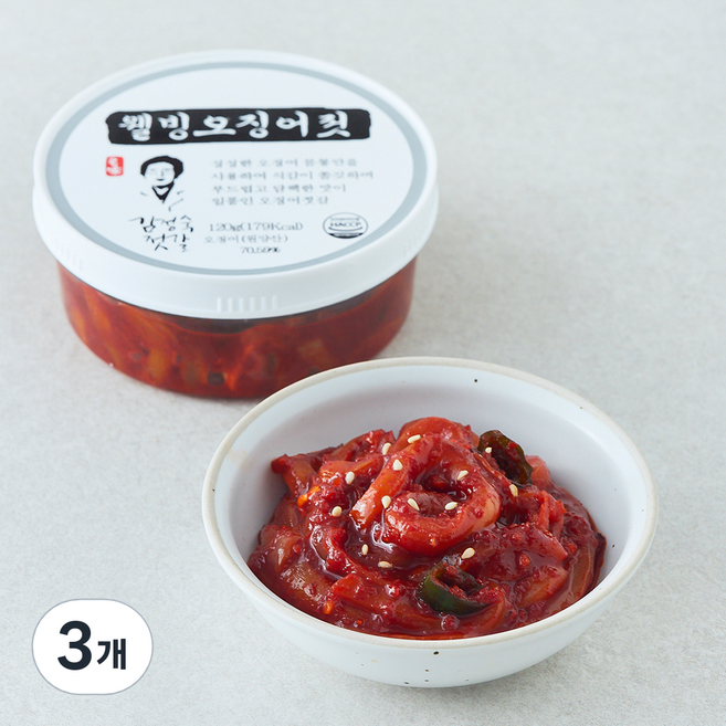 동광 김정숙 젓갈 웰빙오징어젓, 120g, 3개