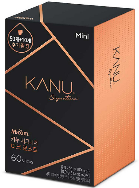 카누 시그니처 다크 로스트 미니 원두커피믹스, 900mg, 60개입, 1개