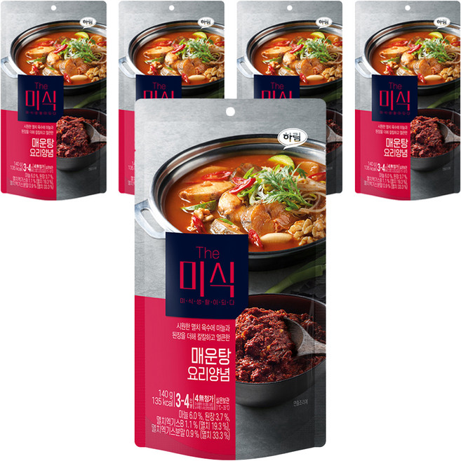더미식 매운탕 양념, 140g, 5개