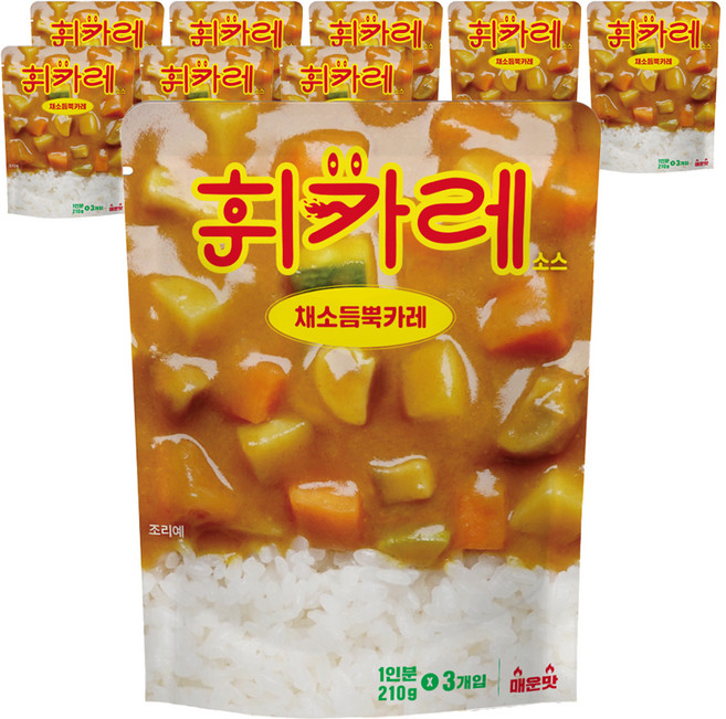휘카레 채소듬뿍 카레 매운맛, 210g, 9개