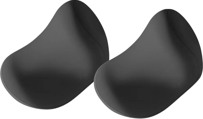 몰킨 차량용 소프트 메모리폼 목쿠션, 블랙, 2개