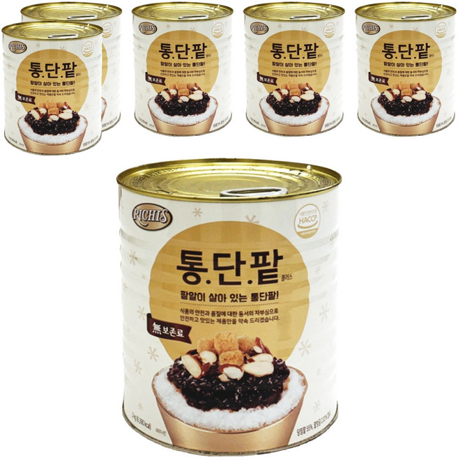 리치스 통단팥 플러스, 3kg, 6개