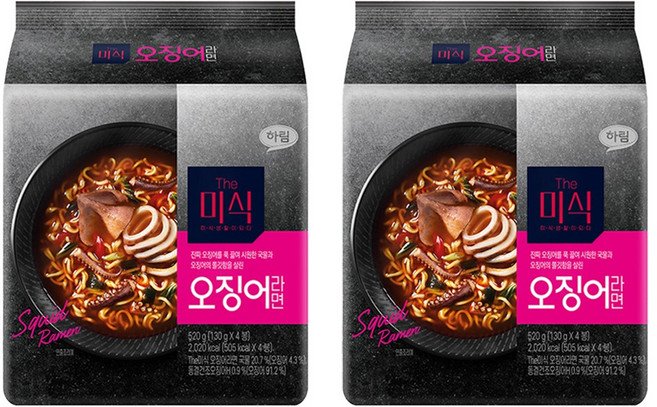 더미식 오징어라면 130g, 8개