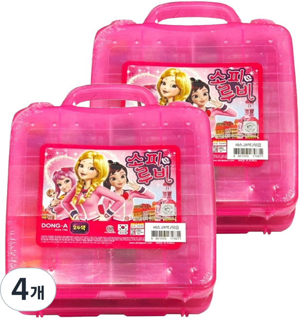 DONG-A SofyRuby 蘇菲露比蠟筆, 24色, 4個