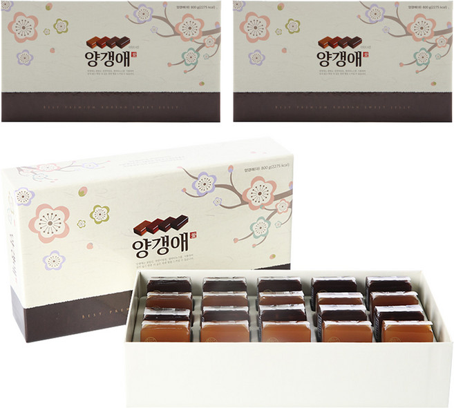 양갱애 양갱 종합세트 대, 800g, 3세트