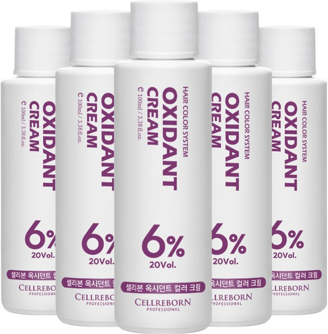 셀리본 옥시던트 컬러 크림 산화제 6%, 100ml, 5개