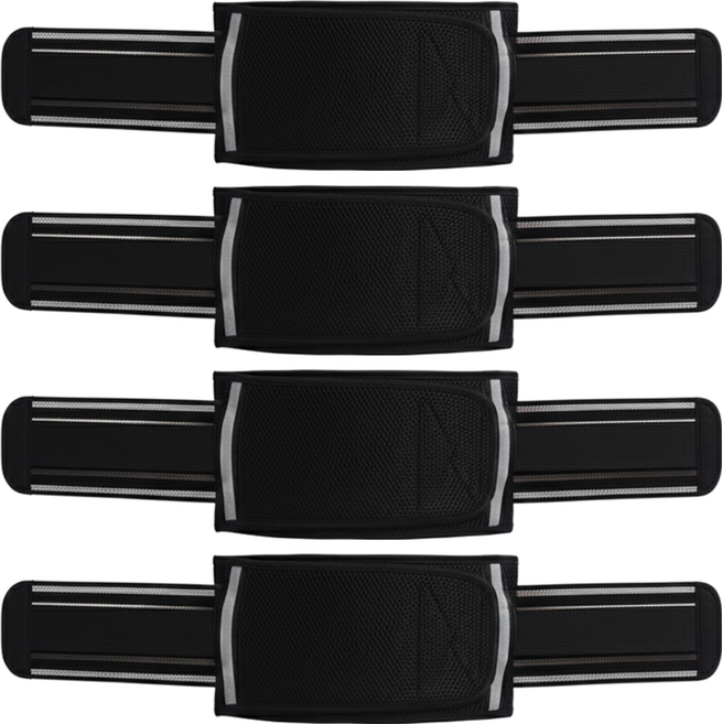 AOLIKES 奧力克斯 彈簧運動護腰 尼龍+彈性黏扣布+聚酯纖維, 4件, 黑色